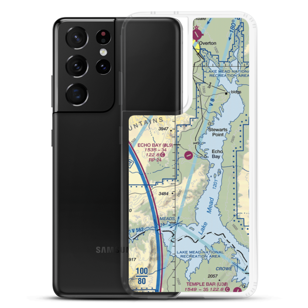 Echo Bay Airport (0L9) VFR Sectional Samsung Case Samsung Galaxy S21 Ultra model shown