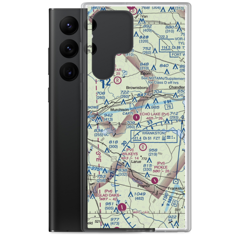 Echo Lake Airport (TX40) VFR Sectional Samsung Case Samsung Galaxy S22 Ultra model shown