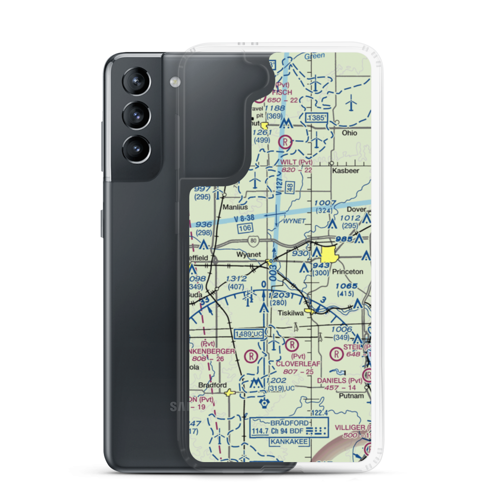 Eckberg Airport (8LL2) VFR Sectional Samsung Case Samsung Galaxy S21 model shown