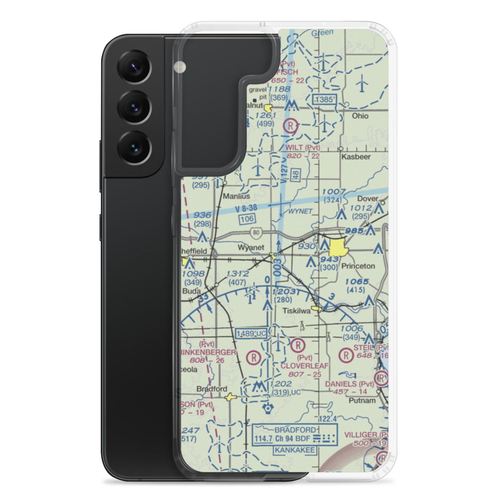 Eckberg Airport (8LL2) VFR Sectional Samsung Case Samsung Galaxy S22 Plus model shown