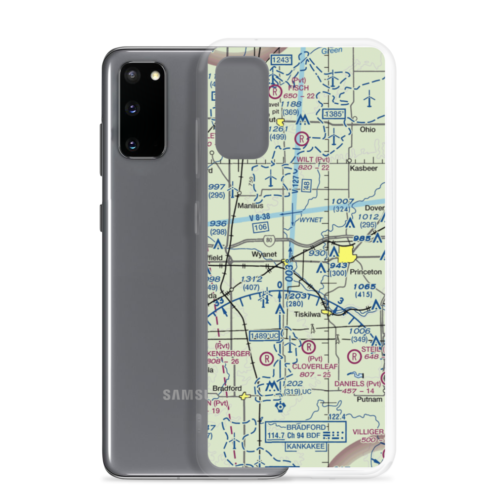 Eckberg Airport (8LL2) VFR Sectional Samsung Case Samsung Galaxy S20 model shown