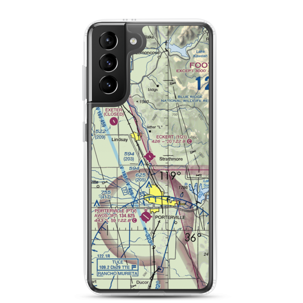 Eckert Field (1Q1) VFR Sectional Samsung Case Samsung Galaxy S21 Plus model shown