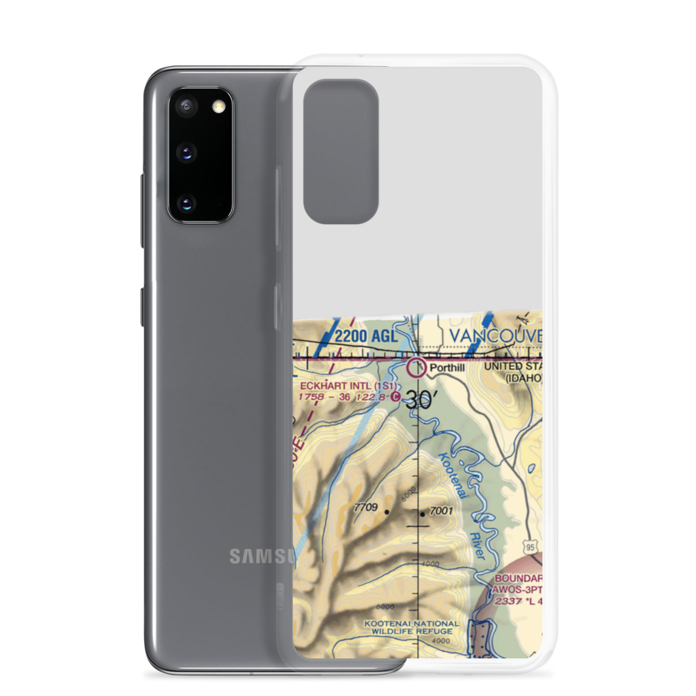 Eckhart International Airport (1S1) VFR Sectional Samsung Case Samsung Galaxy S20 model shown