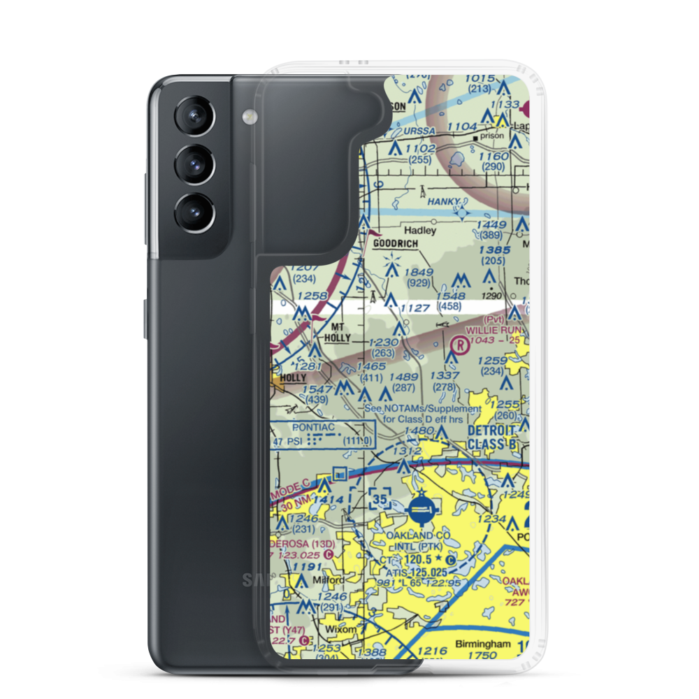 Ed Schulte's Place STOLport (MI45) VFR Sectional Samsung Case Samsung Galaxy S21 model shown