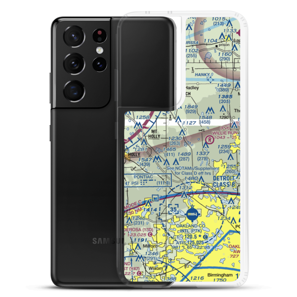 Ed Schulte's Place STOLport (MI45) VFR Sectional Samsung Case Samsung Galaxy S21 Ultra model shown