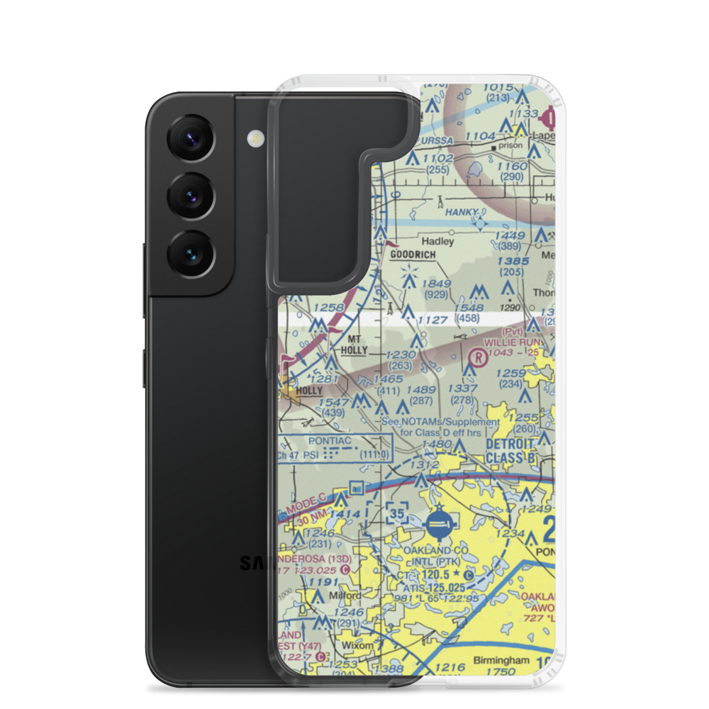 Ed Schulte's Place STOLport (MI45) VFR Sectional Samsung Case Samsung Galaxy S22 model shown