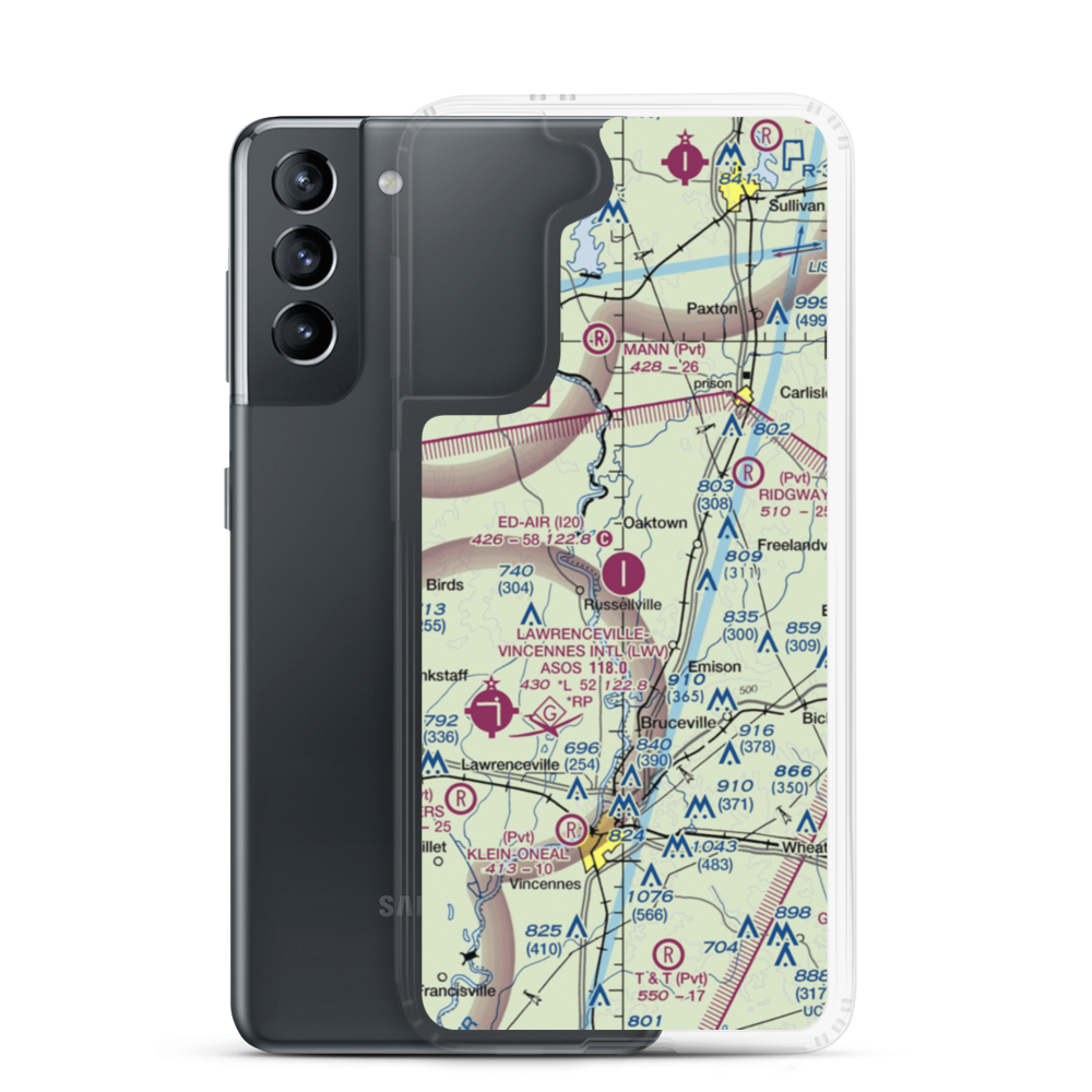 Ed-Air Airport (I20) VFR Sectional Samsung Case Samsung Galaxy S21 model shown