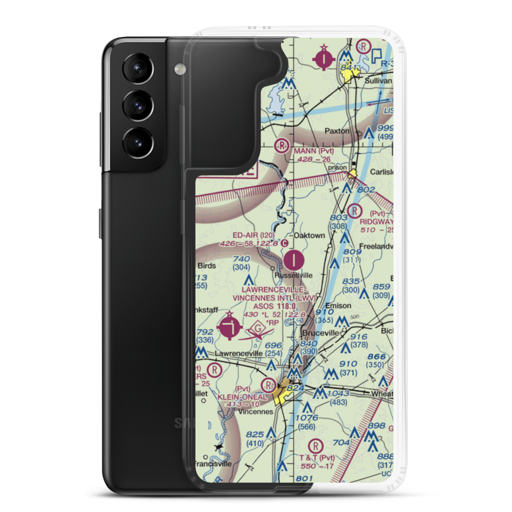 Ed-Air Airport (I20) VFR Sectional Samsung Case Samsung Galaxy S21 Plus model shown