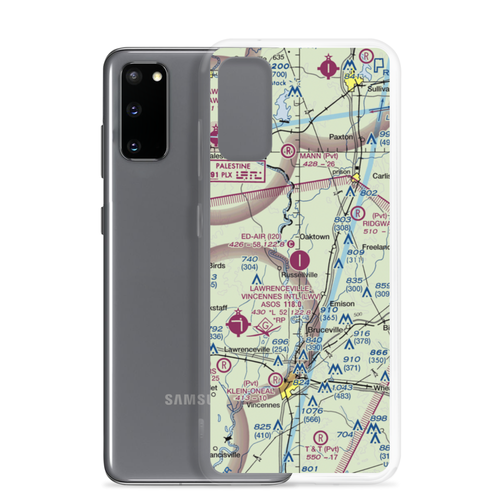 Ed-Air Airport (I20) VFR Sectional Samsung Case Samsung Galaxy S20 model shown