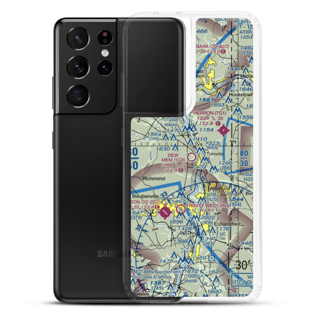 Eddie Dew Memorial Airpark (1G8) VFR Sectional Samsung Case Samsung Galaxy S21 Ultra model shown