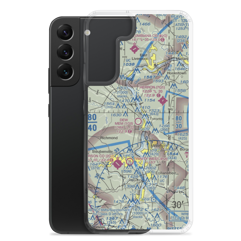 Eddie Dew Memorial Airpark (1G8) VFR Sectional Samsung Case Samsung Galaxy S22 Plus model shown