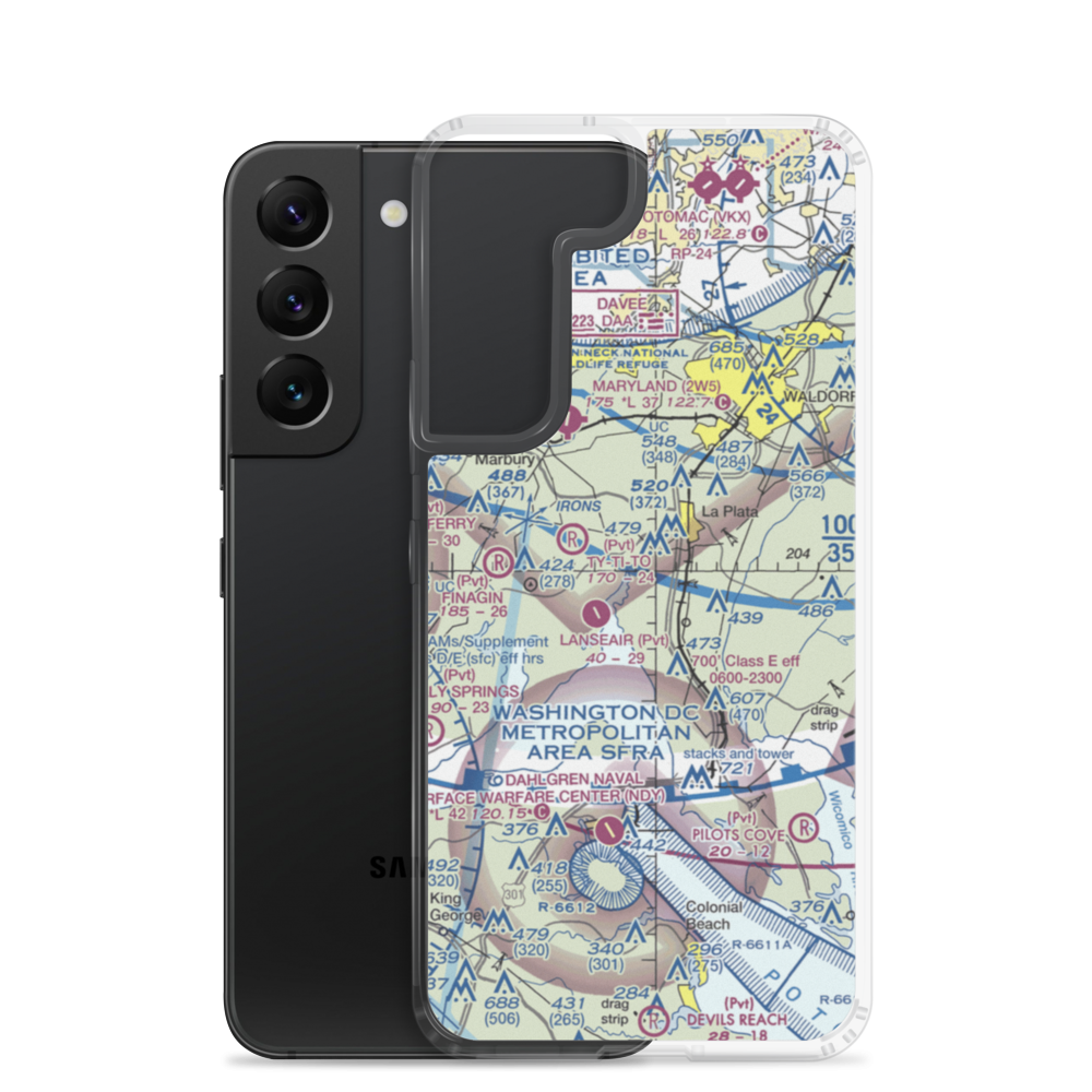 Edelen Field (5MD8) VFR Sectional Samsung Case Samsung Galaxy S22 model shown