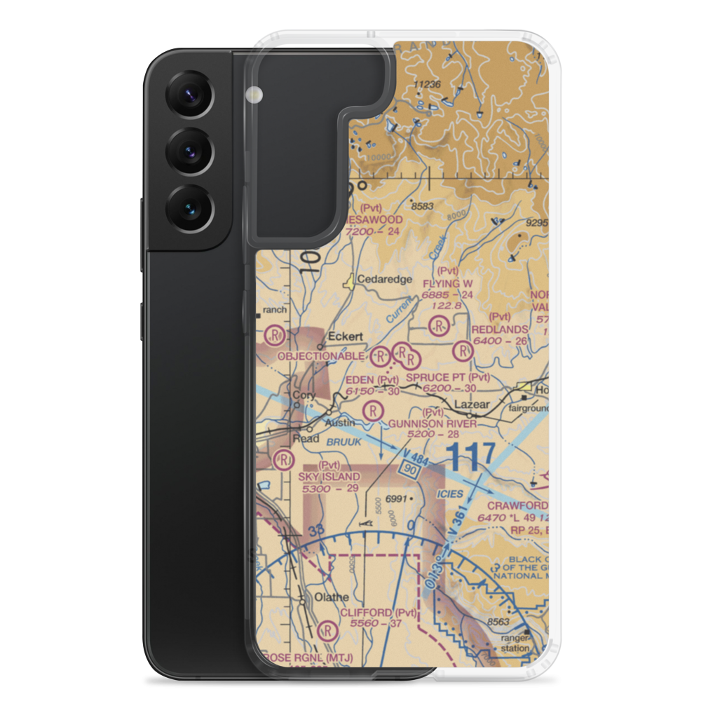 Eden Ranch Airport (CO76) VFR Sectional Samsung Case Samsung Galaxy S22 Plus model shown