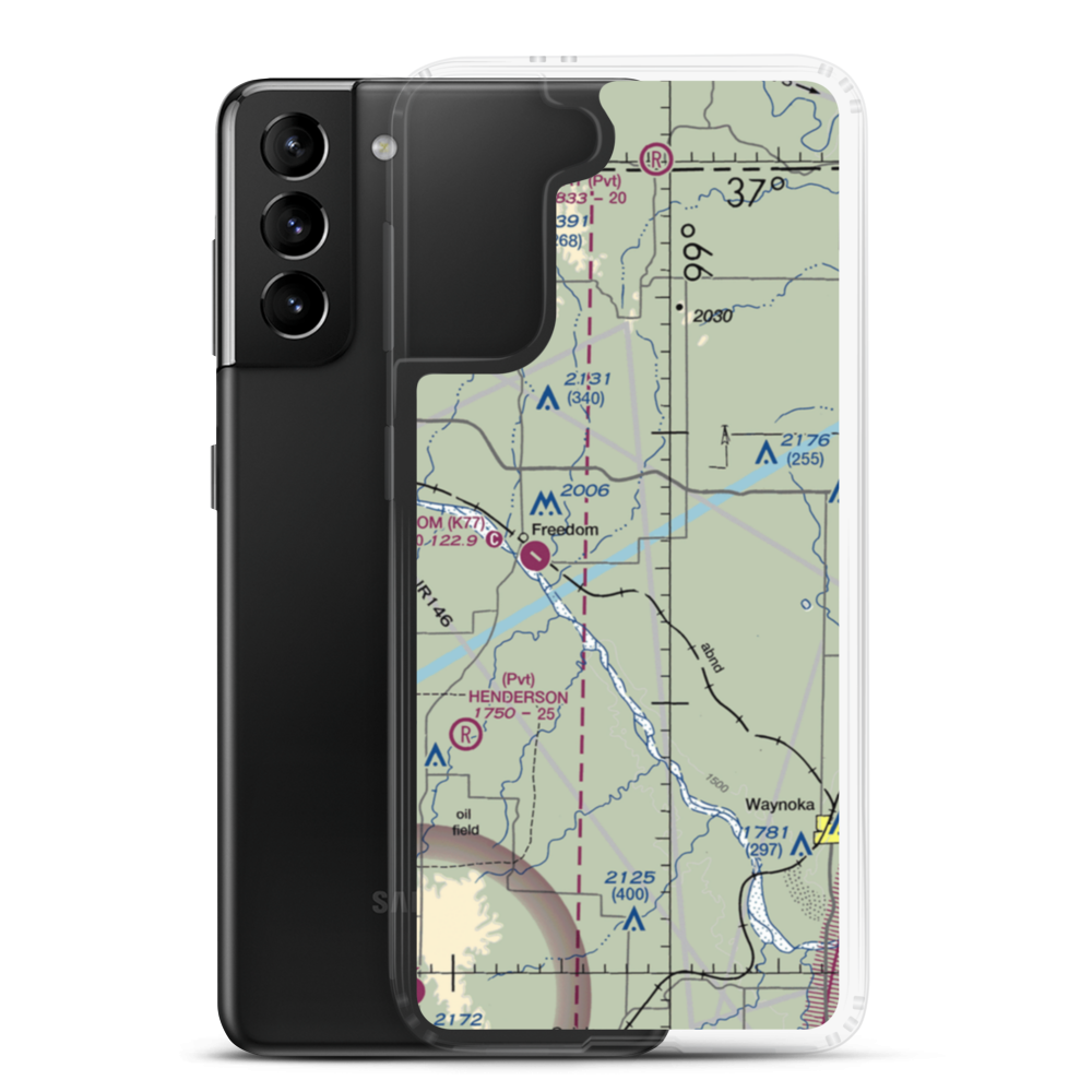 Eden Ranch Airport (OK40) VFR Sectional Samsung Case Samsung Galaxy S21 Plus model shown