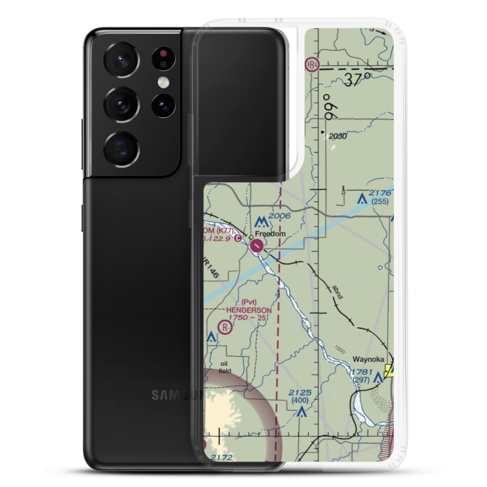 Eden Ranch Airport (OK40) VFR Sectional Samsung Case Samsung Galaxy S21 Ultra model shown