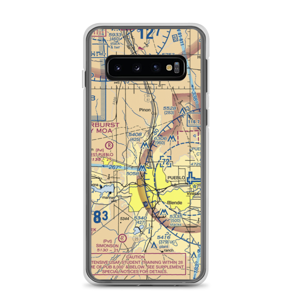 Edenway Airport (2CO5) VFR Sectional Samsung Case Samsung Galaxy S10 model shown
