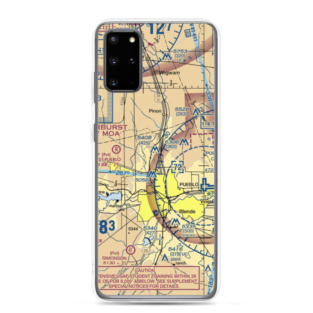 Edenway Airport (2CO5) VFR Sectional Samsung Case Samsung Galaxy S20 Plus model shown