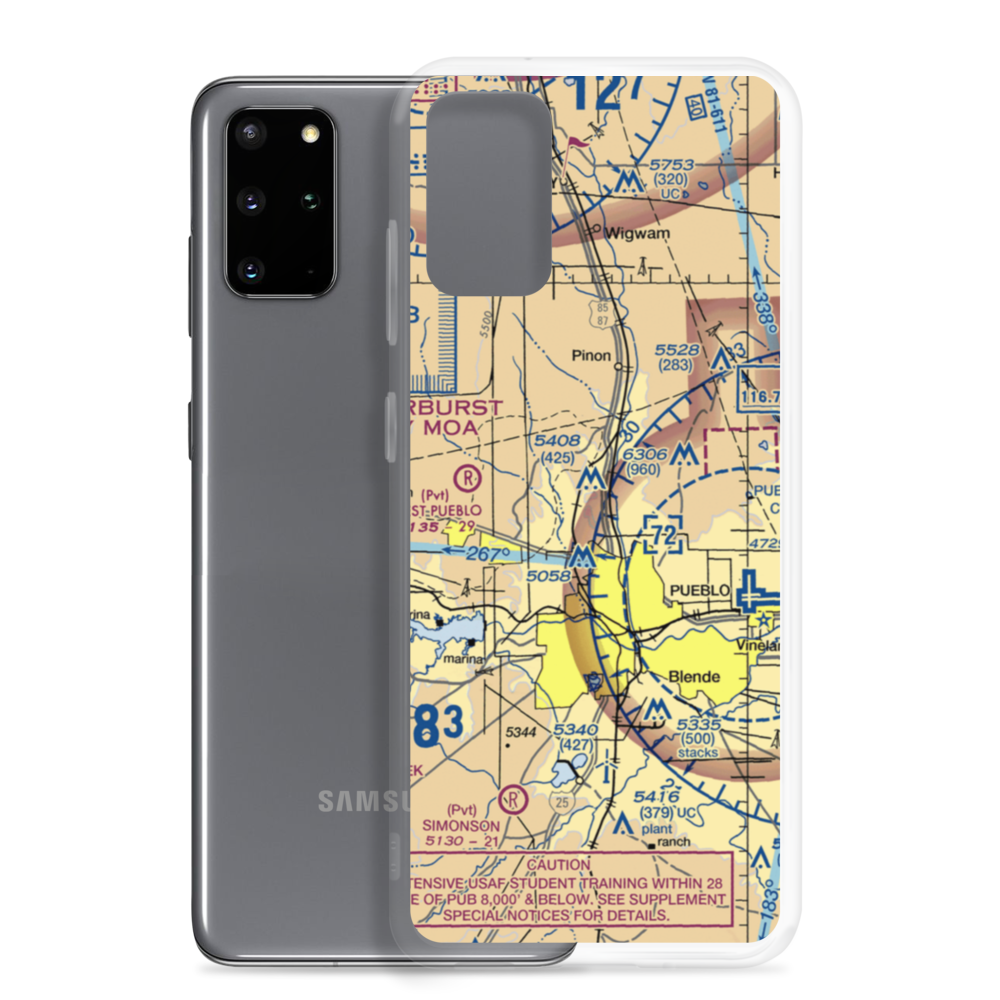 Edenway Airport (2CO5) VFR Sectional Samsung Case Samsung Galaxy S20 Plus model shown