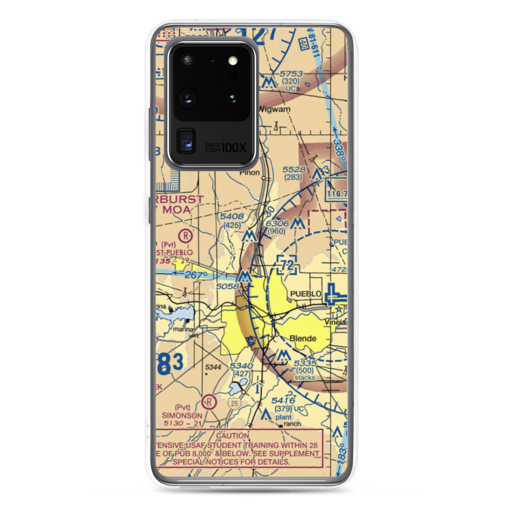 Edenway Airport (2CO5) VFR Sectional Samsung Case Samsung Galaxy S20 Ultra model shown