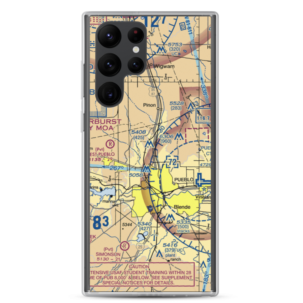 Edenway Airport (2CO5) VFR Sectional Samsung Case Samsung Galaxy S22 Ultra model shown