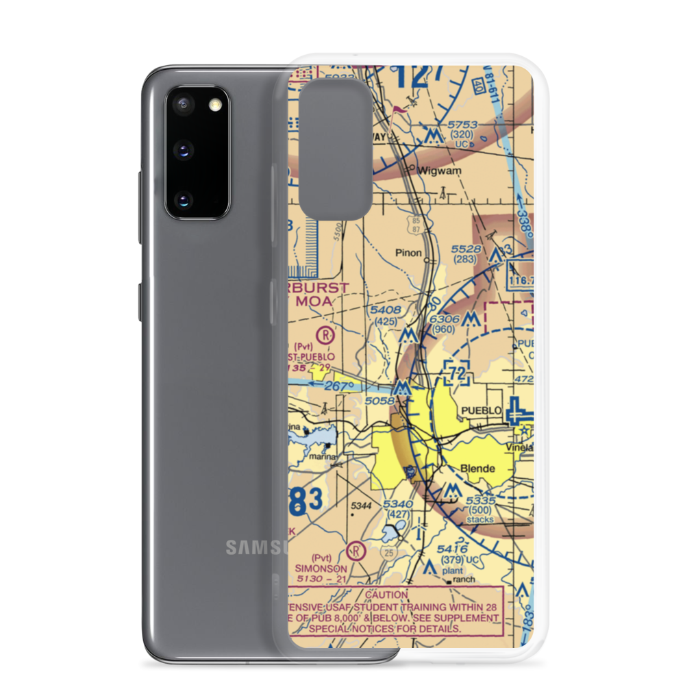 Edenway Airport (2CO5) VFR Sectional Samsung Case Samsung Galaxy S20 model shown