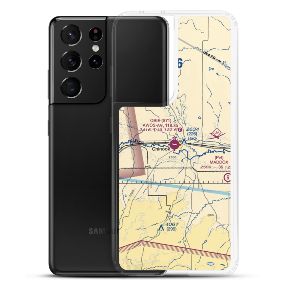 Edgar G Obie Airport (S71) VFR Sectional Samsung Case Samsung Galaxy S21 Ultra model shown