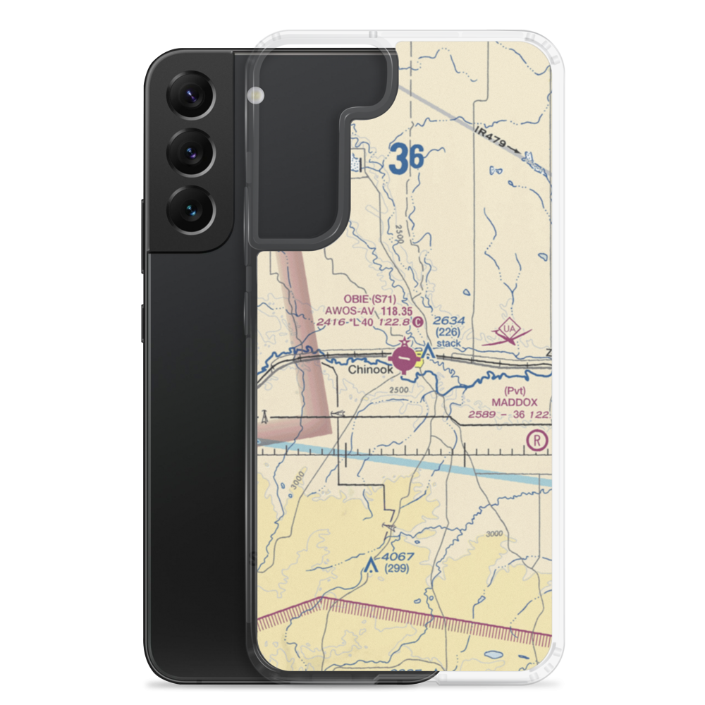 Edgar G Obie Airport (S71) VFR Sectional Samsung Case Samsung Galaxy S22 Plus model shown