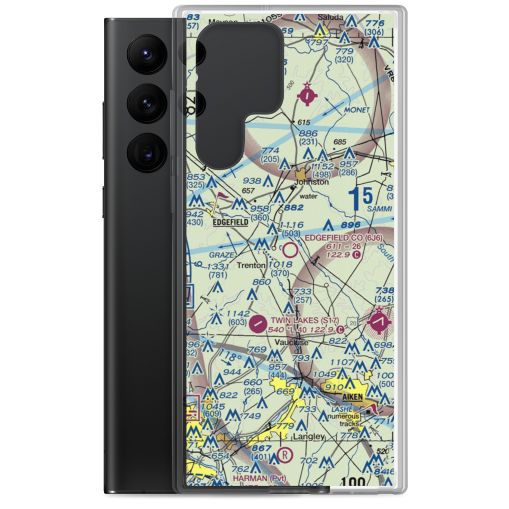 Edgefield County Airport (6J6) VFR Sectional Samsung Case Samsung Galaxy S22 Ultra model shown
