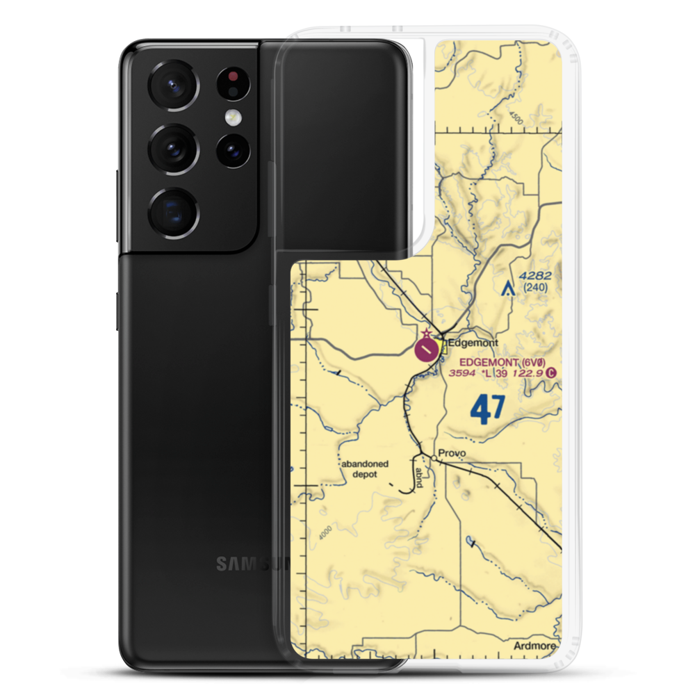 Edgemont Municipal Airport (6V0) VFR Sectional Samsung Case Samsung Galaxy S21 Ultra model shown