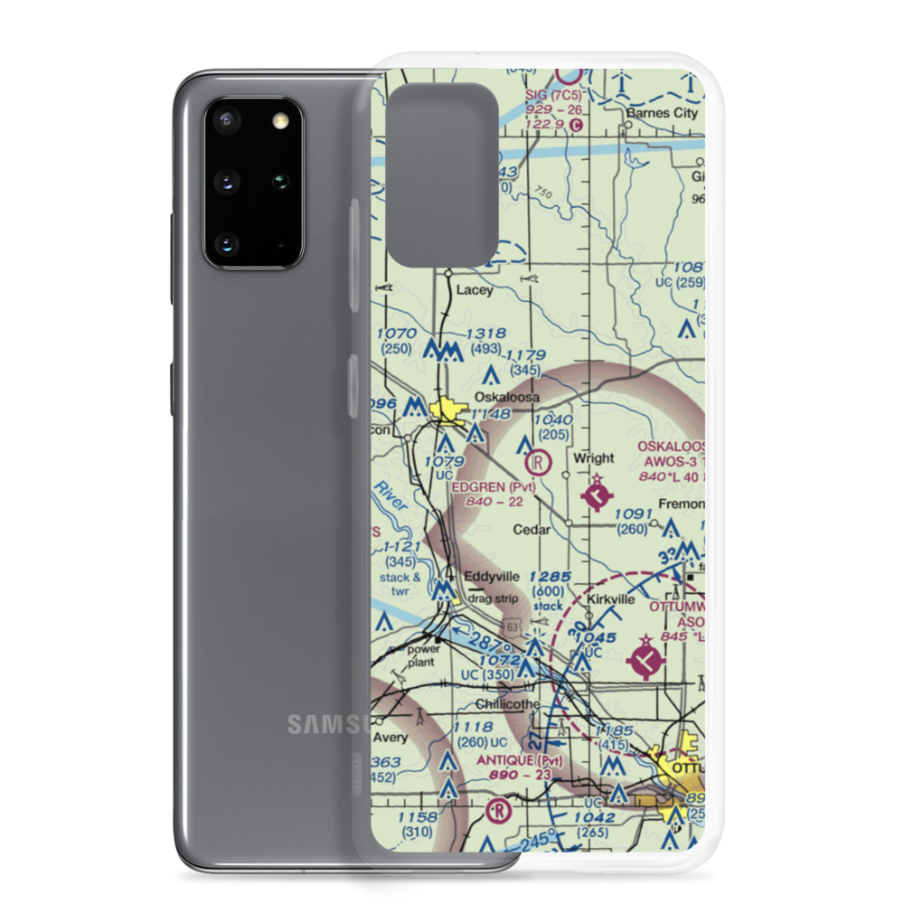 Edgren Airport (IA63) VFR Sectional Samsung Case Samsung Galaxy S20 Plus model shown
