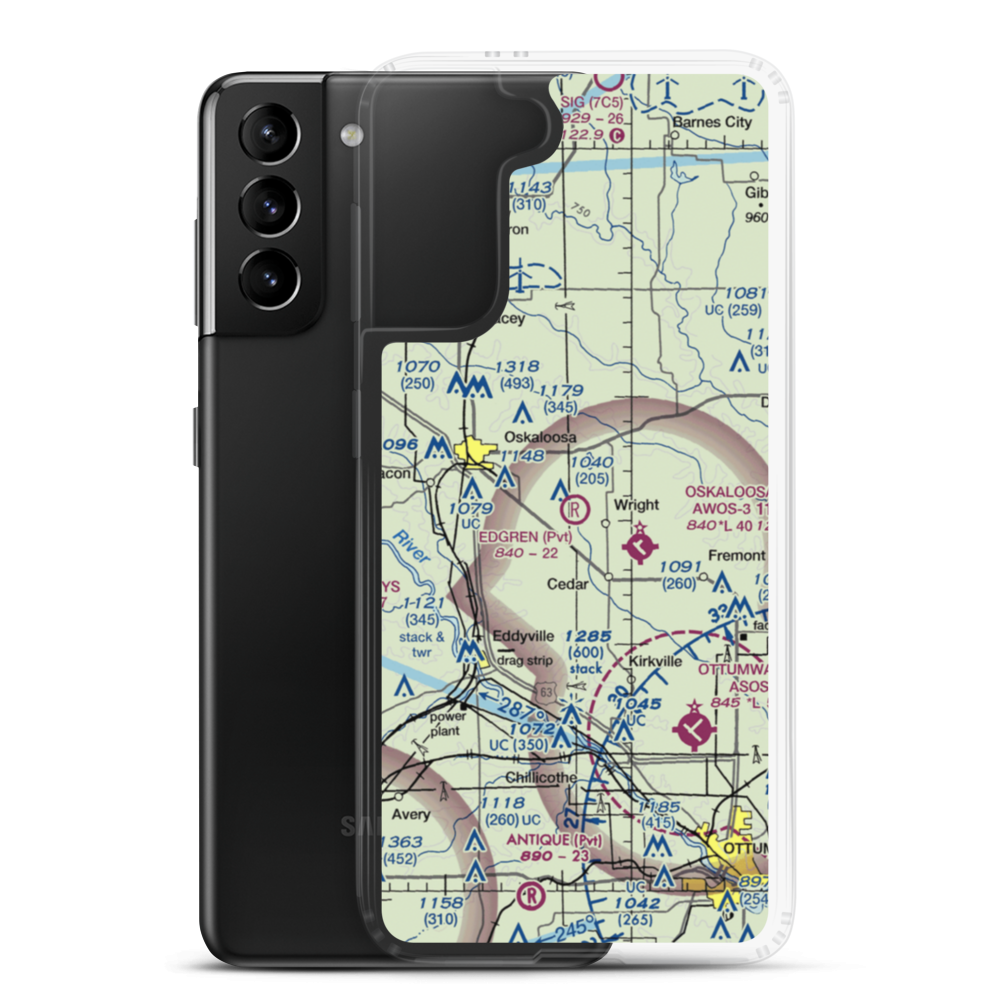 Edgren Airport (IA63) VFR Sectional Samsung Case Samsung Galaxy S21 Plus model shown