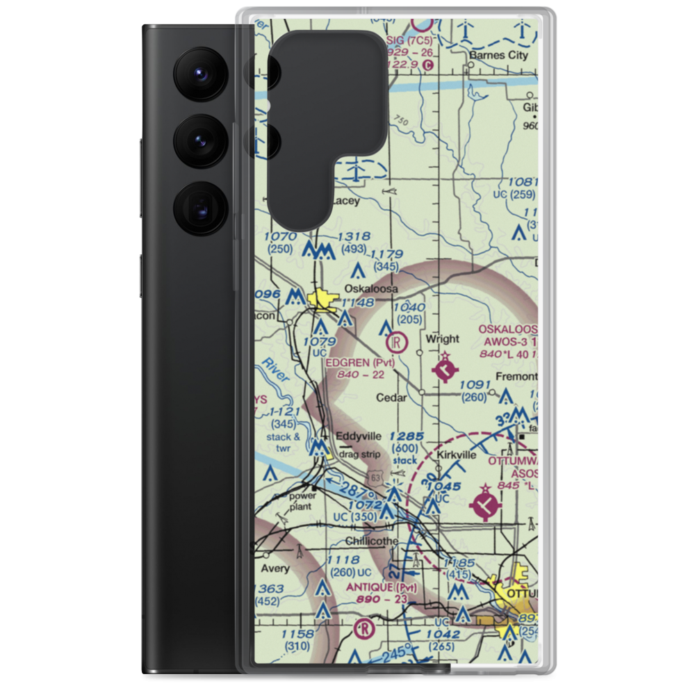 Edgren Airport (IA63) VFR Sectional Samsung Case Samsung Galaxy S22 Ultra model shown