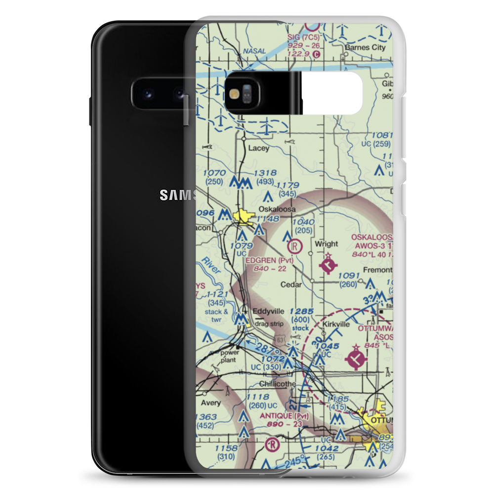 Edgren Airport (IA63) VFR Sectional Samsung Case Samsung Galaxy S10+ model shown