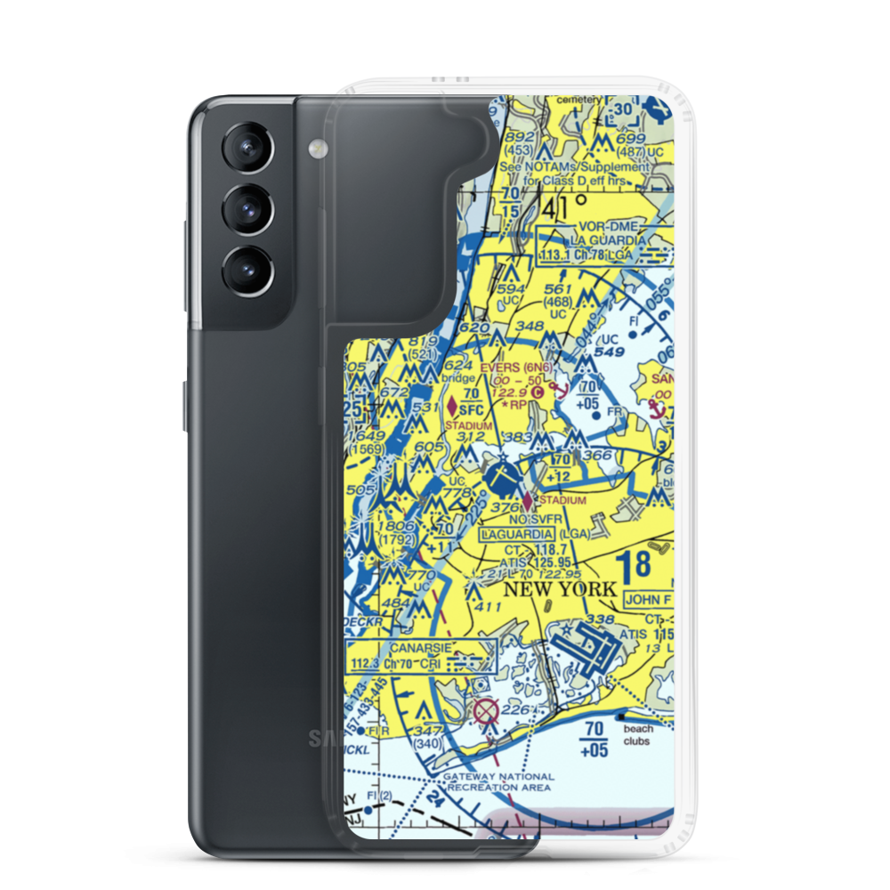 Edo Seaplane Base (4NY2) VFR Sectional Samsung Case Samsung Galaxy S21 model shown