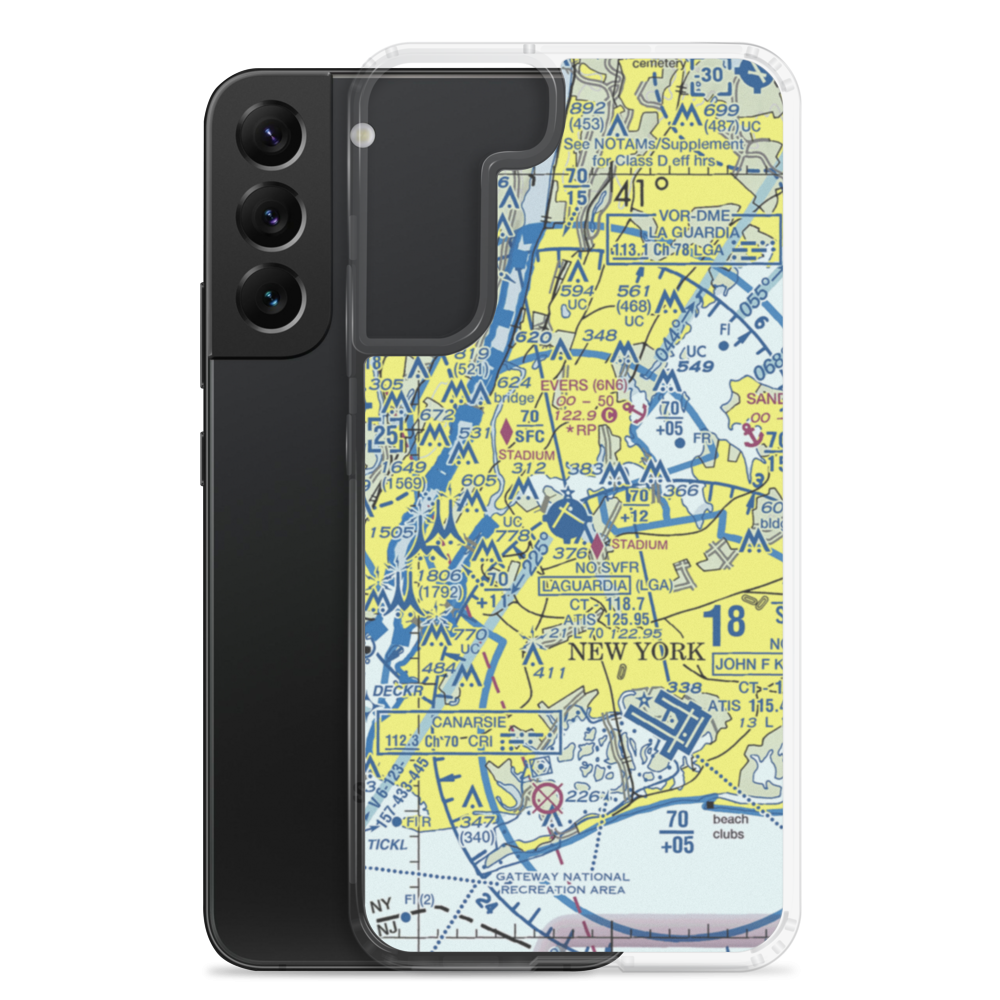 Edo Seaplane Base (4NY2) VFR Sectional Samsung Case Samsung Galaxy S22 Plus model shown