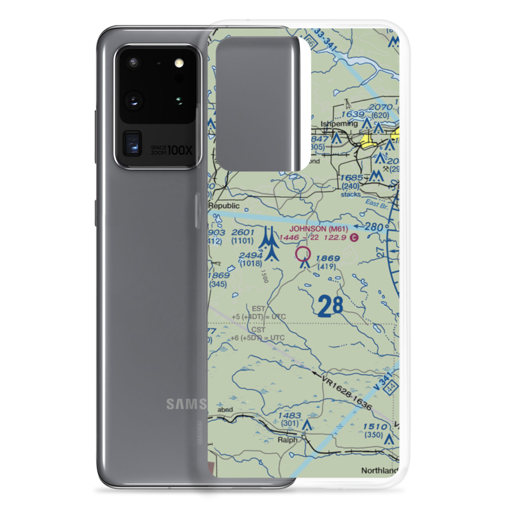 Edward F Johnson Airport (M61) VFR Sectional Samsung Case Samsung Galaxy S20 Ultra model shown