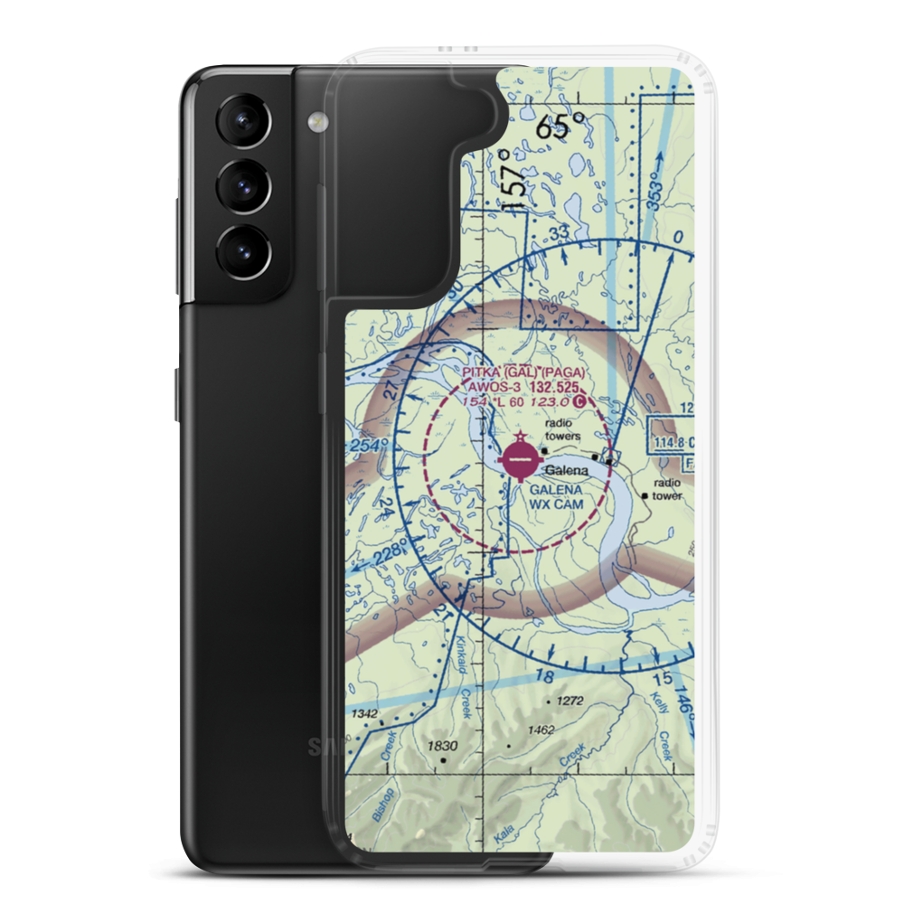 Edward G. Pitka Sr Airport (GAL) VFR Sectional Samsung Case Samsung Galaxy S21 Plus model shown