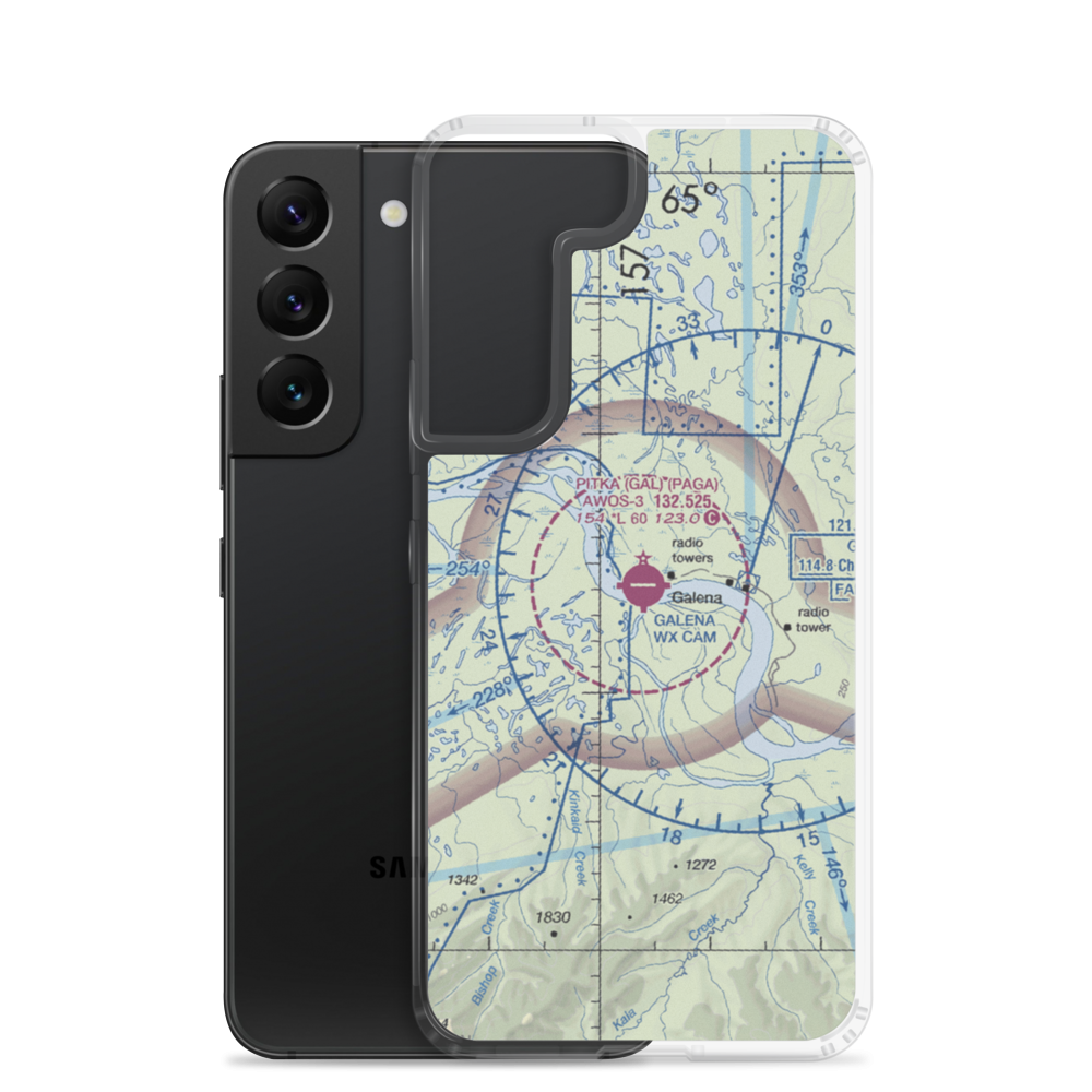 Edward G. Pitka Sr Airport (GAL) VFR Sectional Samsung Case Samsung Galaxy S22 model shown
