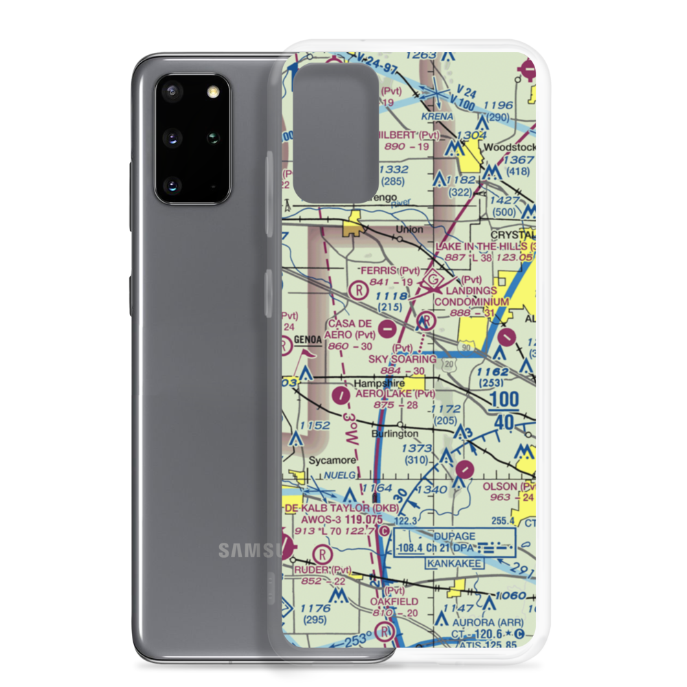 Edward Getzelman Airport (7IL7) VFR Sectional Samsung Case Samsung Galaxy S20 Plus model shown