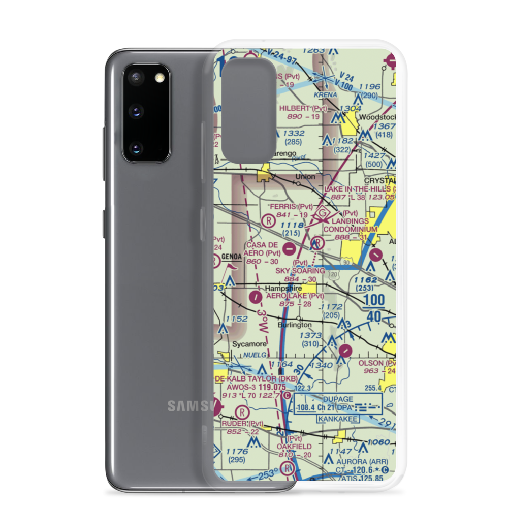 Edward Getzelman Airport (7IL7) VFR Sectional Samsung Case Samsung Galaxy S20 model shown
