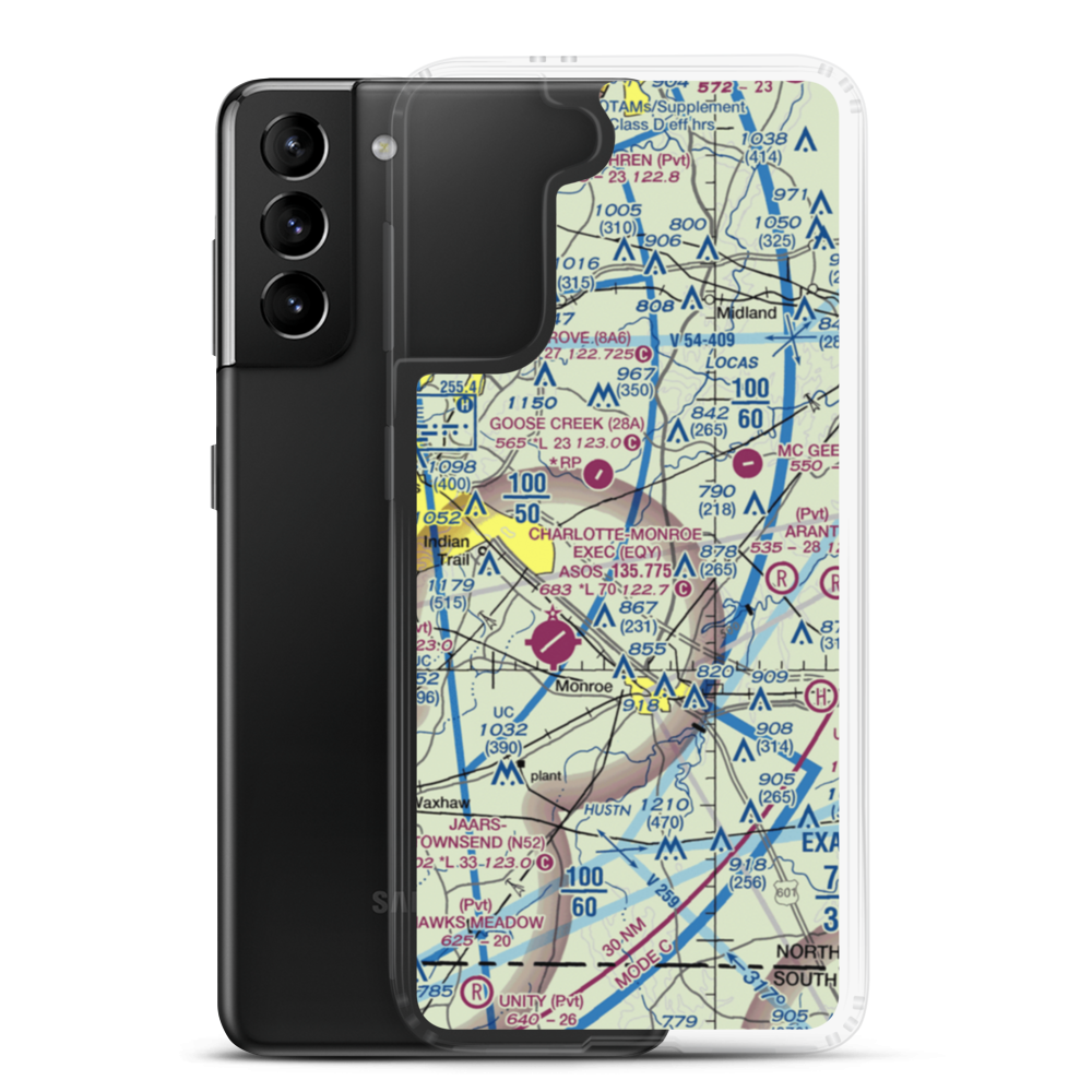 Edwards Airport (9NC3) VFR Sectional Samsung Case Samsung Galaxy S21 Plus model shown