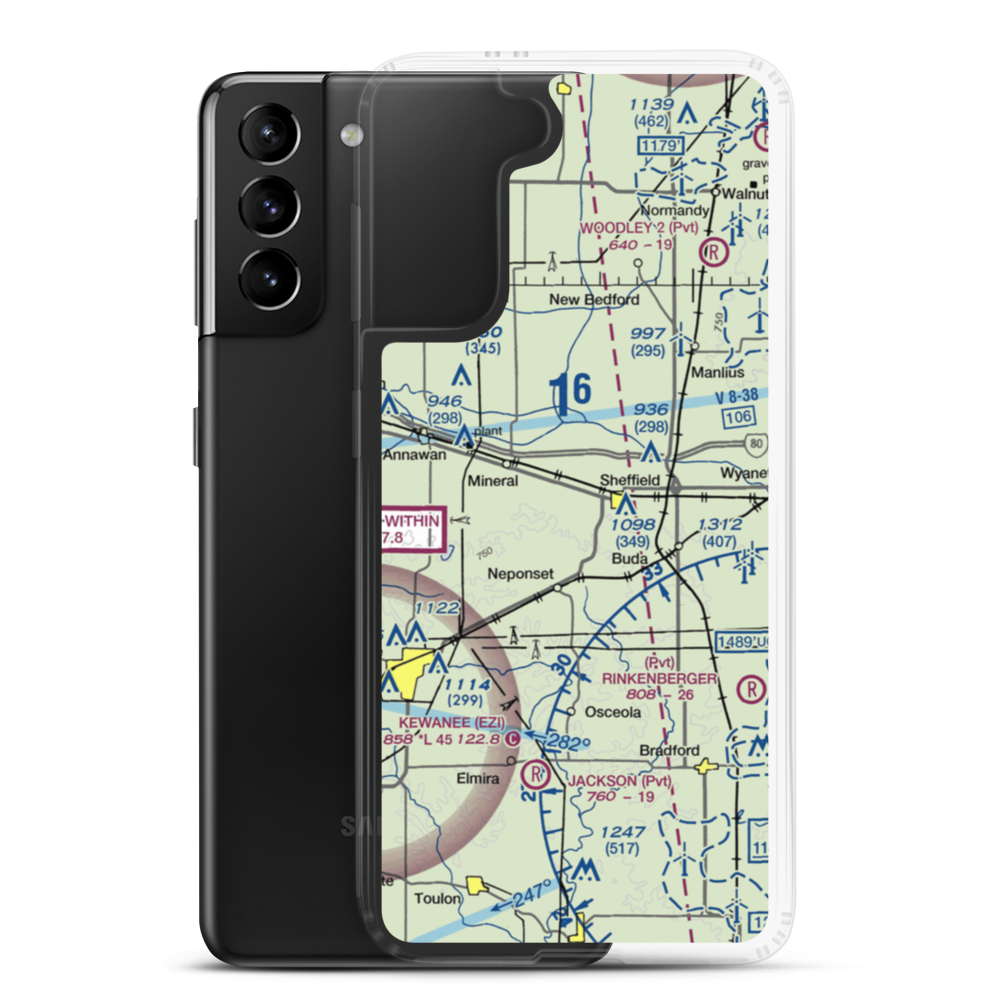 Edwin G. Bennett Airport (1LL7) VFR Sectional Samsung Case Samsung Galaxy S21 Plus model shown