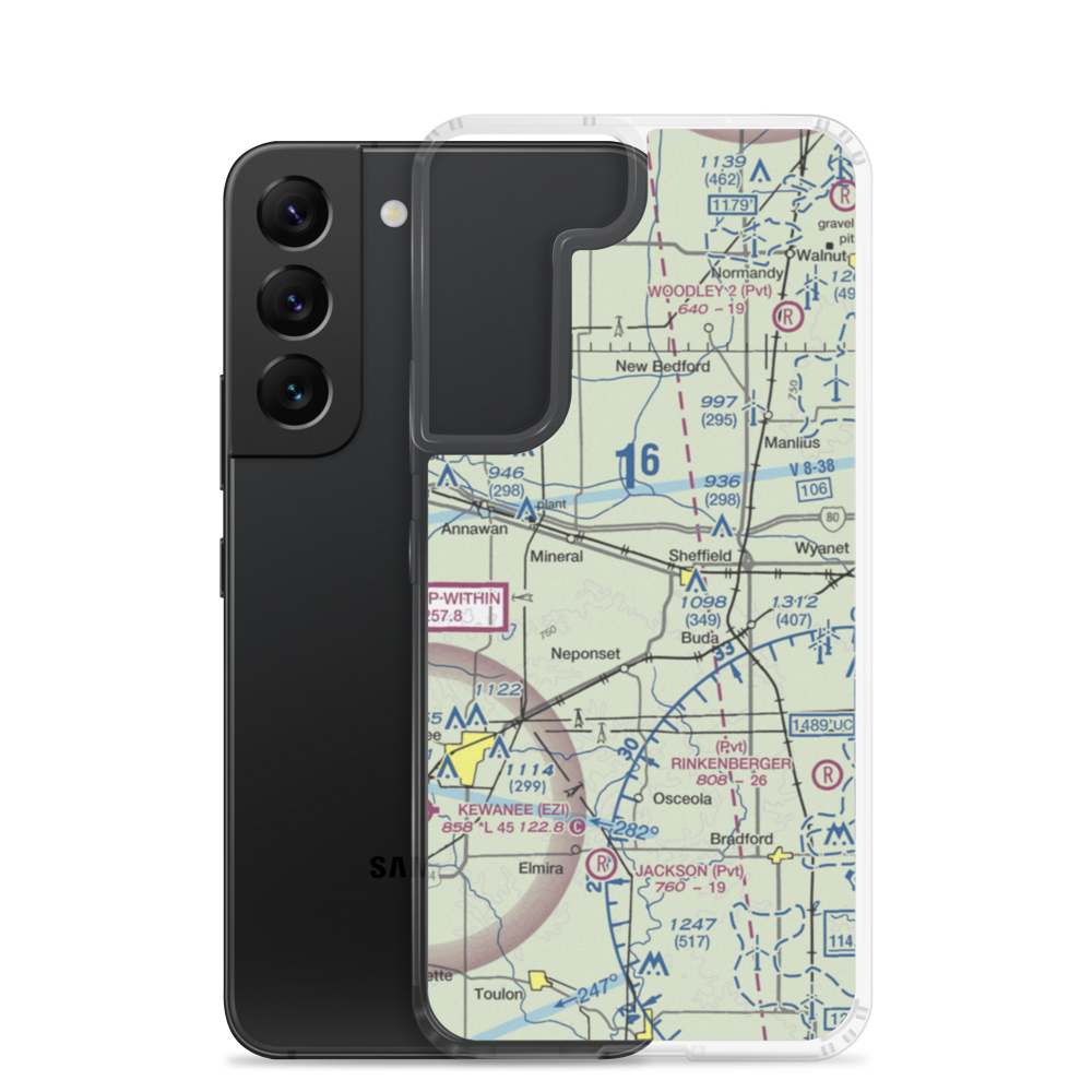 Edwin G. Bennett Airport (1LL7) VFR Sectional Samsung Case Samsung Galaxy S22 model shown