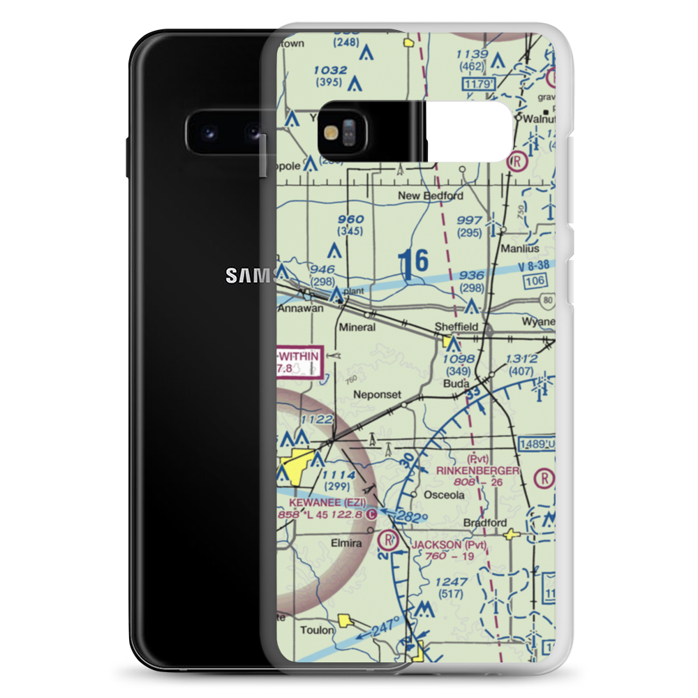 Edwin G. Bennett Airport (1LL7) VFR Sectional Samsung Case Samsung Galaxy S10+ model shown