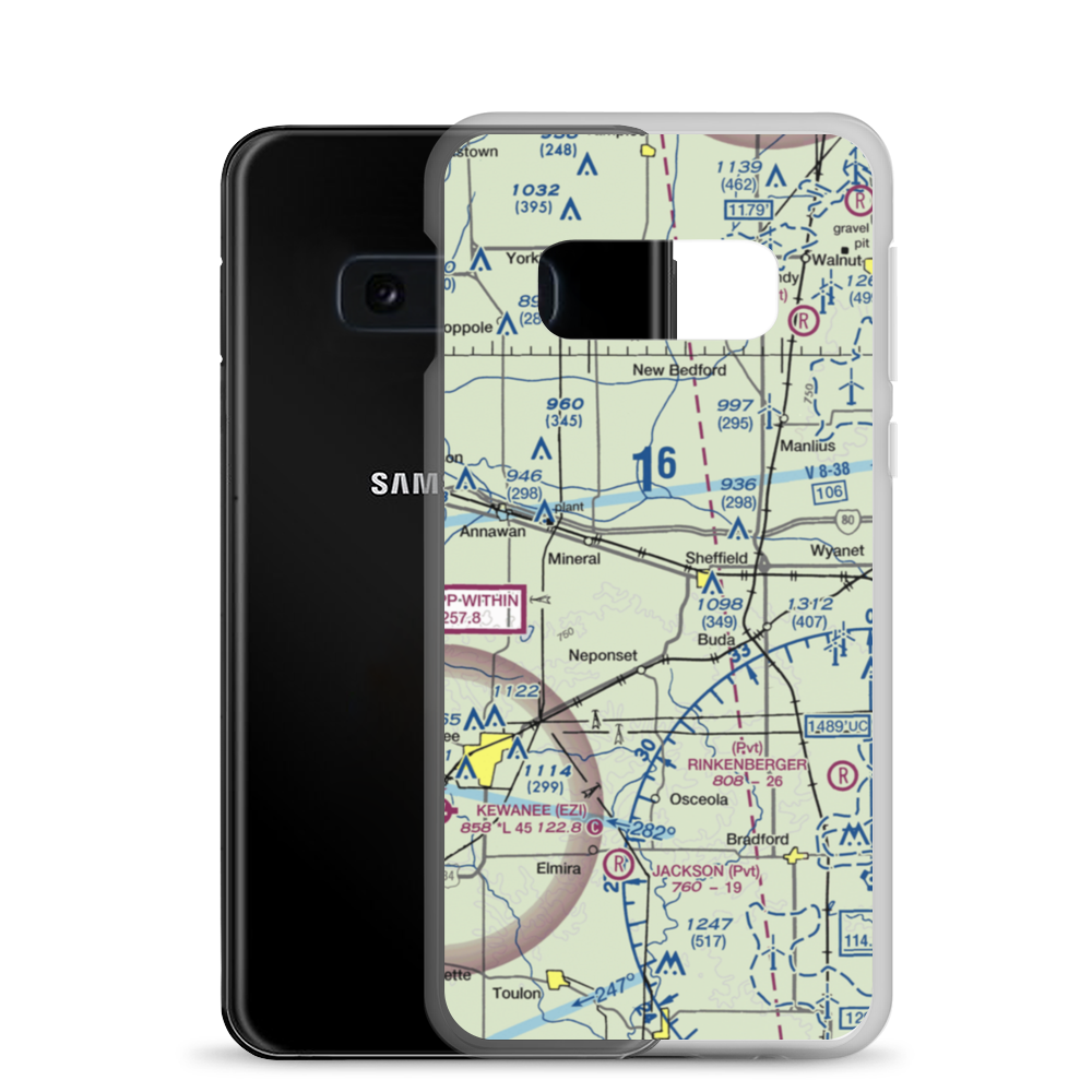 Edwin G. Bennett Airport (1LL7) VFR Sectional Samsung Case Samsung Galaxy S10e model shown