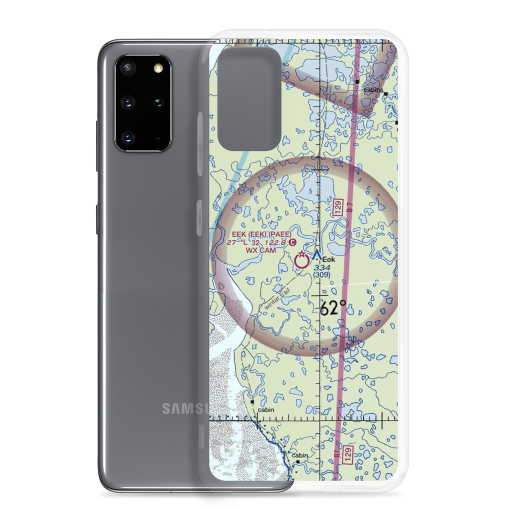 Eek Airport (EEK) VFR Sectional Samsung Case Samsung Galaxy S20 Plus model shown
