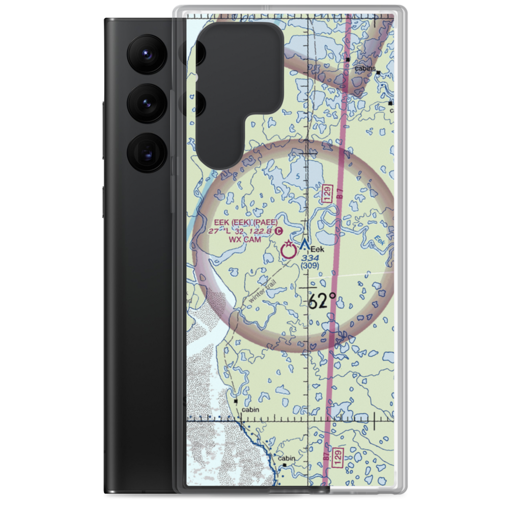 Eek Airport (EEK) VFR Sectional Samsung Case Samsung Galaxy S22 Ultra model shown