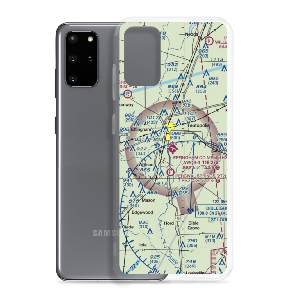 Effingham County Memorial Airport (1H2) VFR Sectional Samsung Case Samsung Galaxy S20 Plus model shown