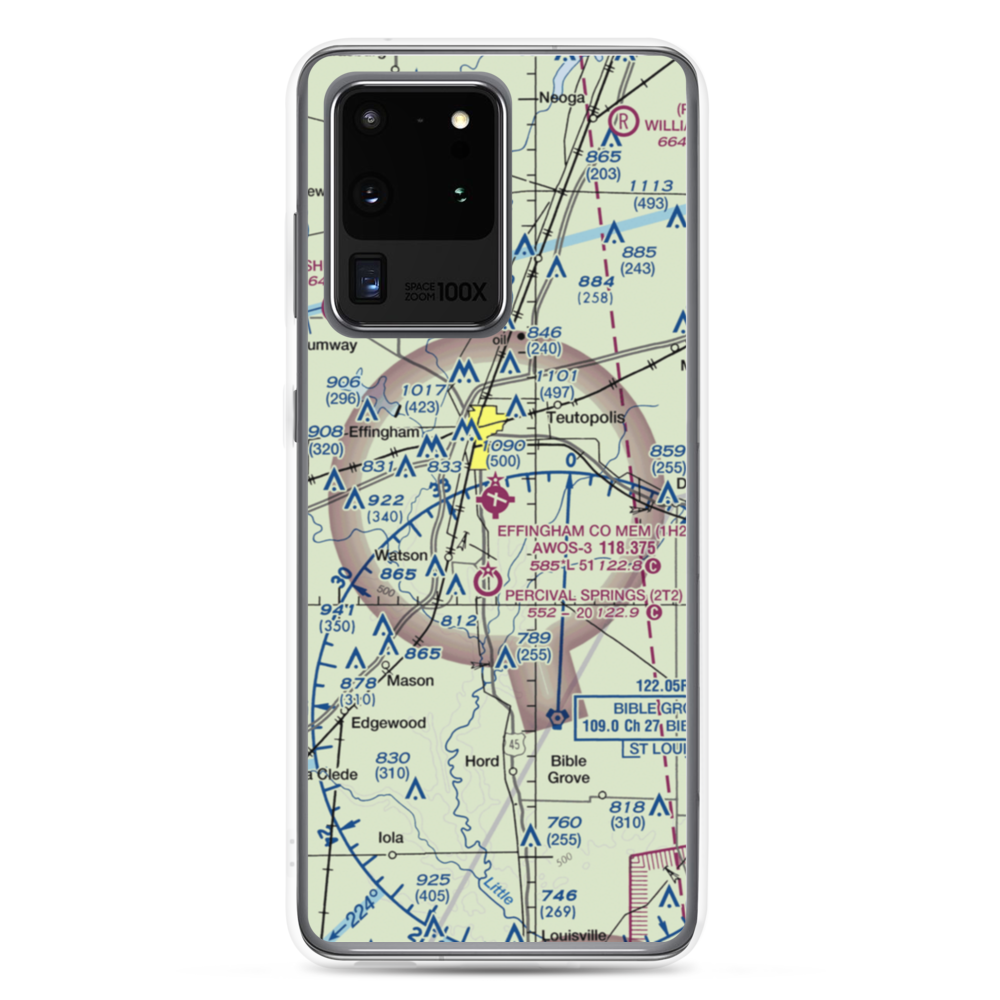 Effingham County Memorial Airport (1H2) VFR Sectional Samsung Case Samsung Galaxy S20 Ultra model shown