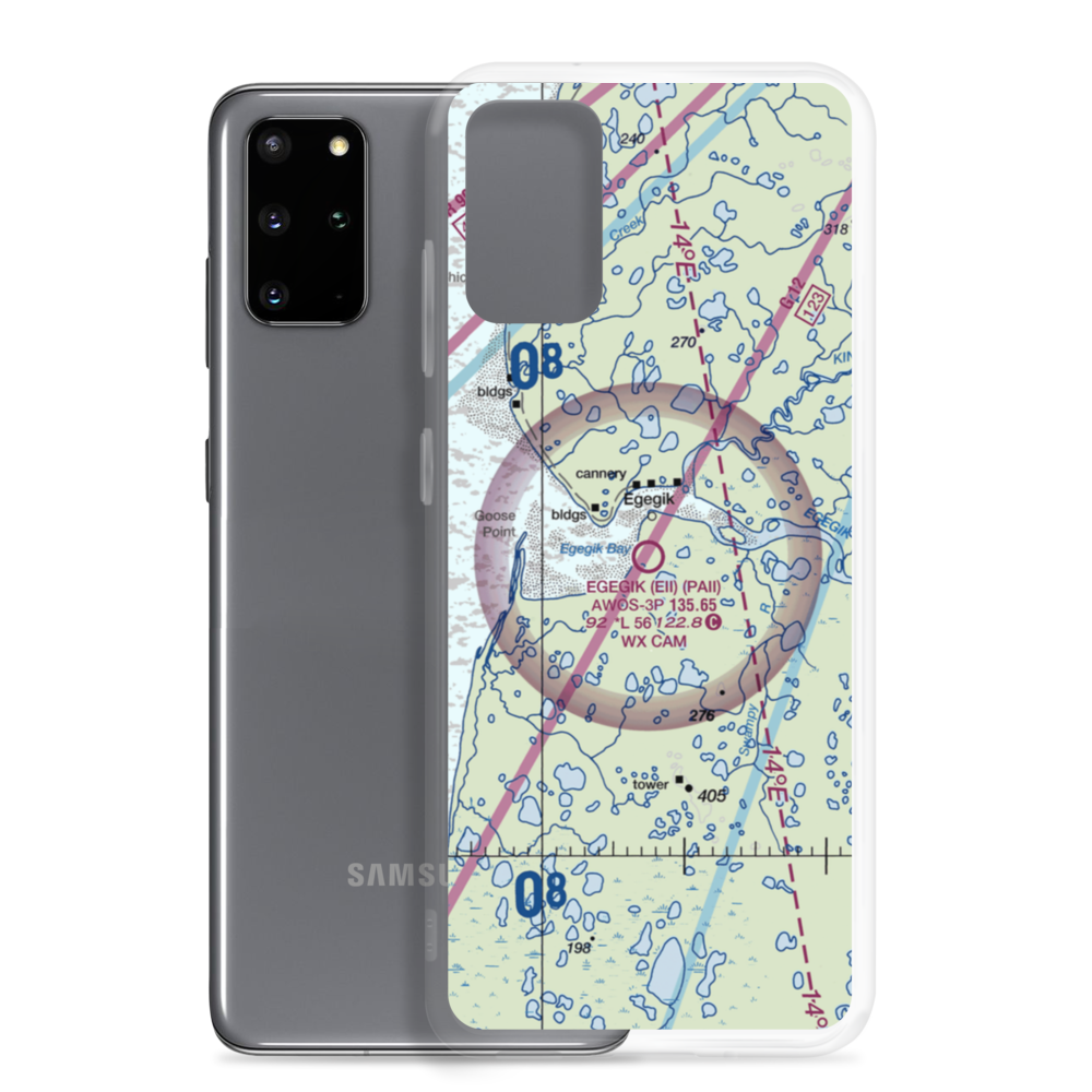 Egegik Airport (EII) VFR Sectional Samsung Case Samsung Galaxy S20 Plus model shown